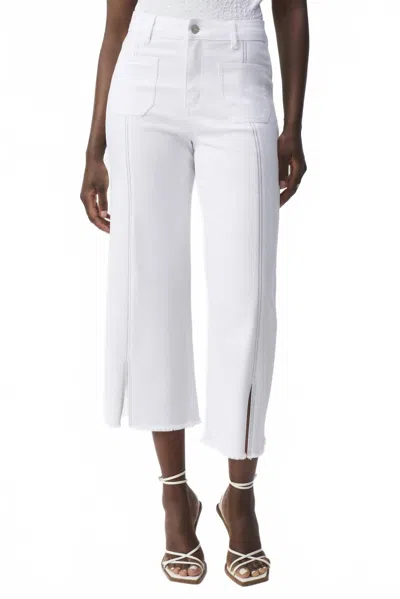 Joseph Ribkoff Wide-leg Cropped Trousers In White