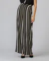 Joseph Ribkoff Wide Leg Pant In Black/white/gold In Black