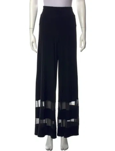 Pre-owned Joseph Ribkoff Wide Leg Pants In Black