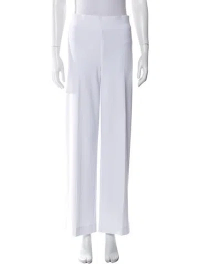 Pre-owned Joseph Ribkoff Wide Leg Pants In White
