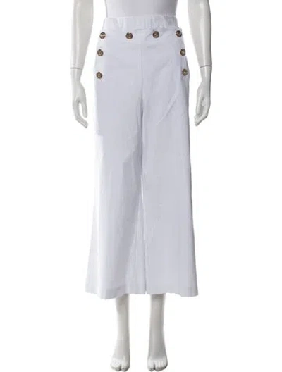 Pre-owned Joseph Ribkoff Wide Leg Pants In White
