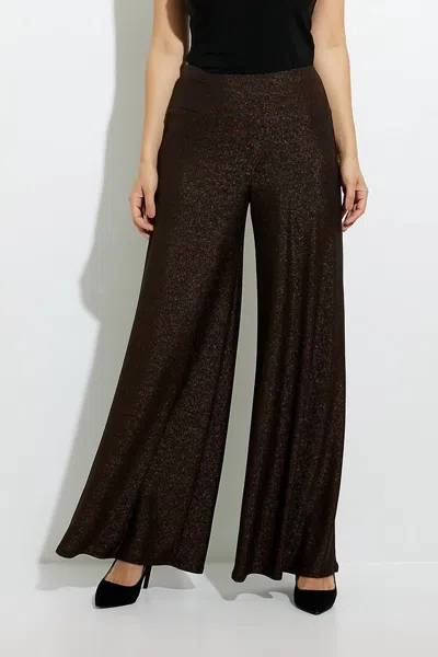 Joseph Ribkoff Wide Leg Trouser In Black/gold In Multi