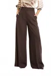Joseph Ribkoff Wide Woven Trousers In Mocha In Brown