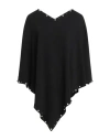 Joseph Ribkoff Pearl Embellished Poncho In Black In Black