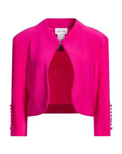 Joseph Ribkoff Woman Jacket Fuchsia Size 16 Polyester, Elastane In Pink