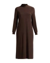 Joseph Ribkoff Woman Midi Dress Chocolate Brown Size 6 Polyester, Elastane