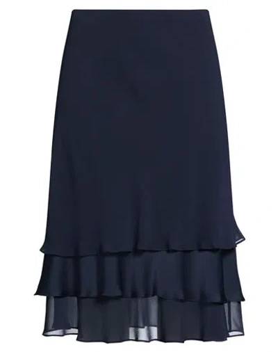 Joseph Ribkoff Woman Midi Skirt Midnight Blue Size 12 Polyester