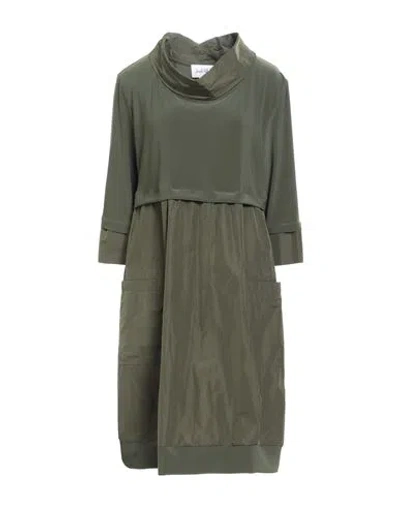 Joseph Ribkoff Woman Mini Dress Military Green Size 14 Polyester, Elastane