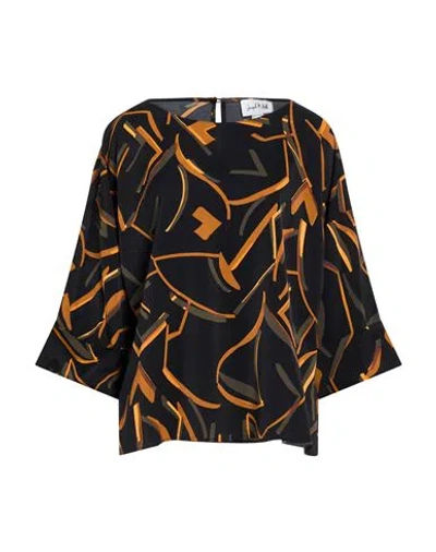 Joseph Ribkoff Woman Top Black Size 16 Recycled Polyester In Multi