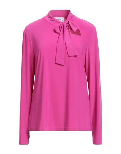 JOSEPH RIBKOFF JOSEPH RIBKOFF WOMAN TOP FUCHSIA SIZE 16 POLYESTER, ELASTANE