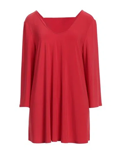 Joseph Ribkoff Woman Top Red Size 14 Polyester, Elastane
