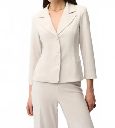Joseph Ribkoff Women's 3/4 Sleeves Fitted Blazer Jacket In Moonstone In Neutral