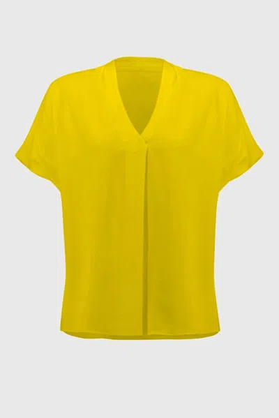 Joseph Ribkoff Women's Casual V-neck Top In Yellow