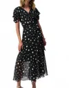 Joseph Ribkoff Flutter Sleeve Wrap Dress In Black