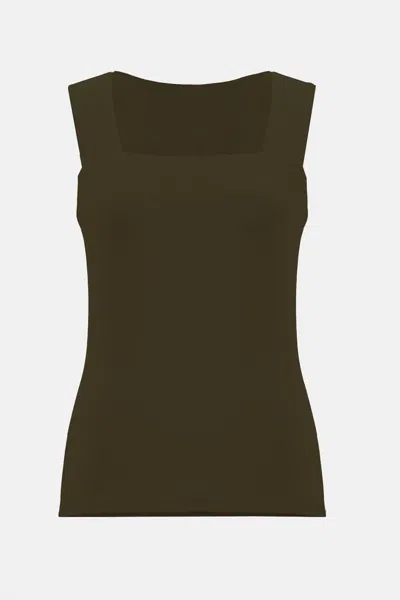 Joseph Ribkoff Women's Classic Square Neck Camisole In Iguana Olive In Green
