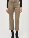 Joseph Ribkoff Denim Straight Pants With Frayed Hem In Java In Brown