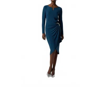 Joseph Ribkoff Women's Draped Dress In Blue