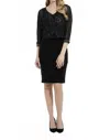 Joseph Ribkoff Women's Elegant Floral Print Dress In Black In Black
