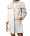 Joseph Ribkoff Women's Faux Fur Reversible Coat In Champagne In White
