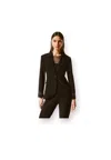 Joseph Ribkoff Embellished Mesh Insert Blazer In Black