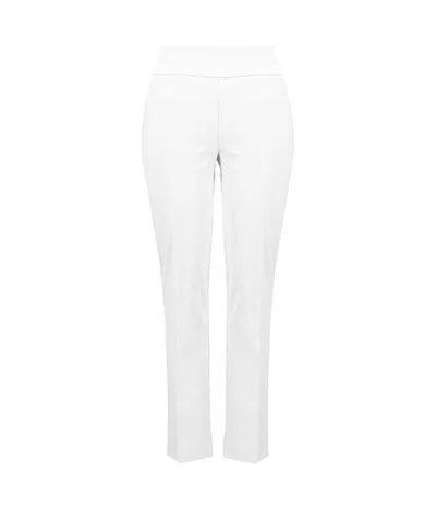 Joseph Ribkoff Women's Jacquard Pull-on Pants In White