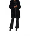 Joseph Ribkoff Women's Reversible Faux Fur Metallic Coat In Black In Black