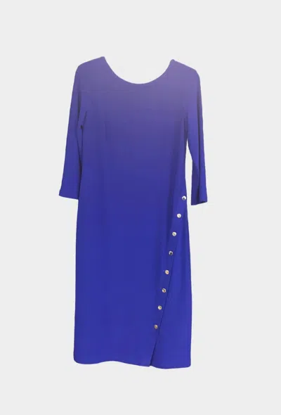 Joseph Ribkoff Women's Rivet Detail Dress In Royal Sapphire In Blue