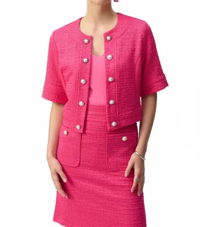 JOSEPH RIBKOFF WOMEN'S SHORT JACKET IN PINK