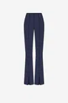 Joseph Ribkoff Women's Silky Knit Flared Pants In Midnight Blue In Blue