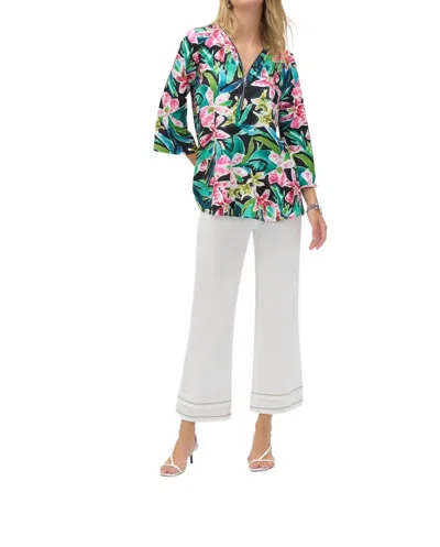 Joseph Ribkoff Women's Silky Knit Tropical Tunic Top In Multi