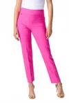 Joseph Ribkoff Cropped Pleated Pants In Ultra Pink In Pink