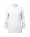 Joseph Ribkoff Long Sleeve Turtleneck Top In White In White