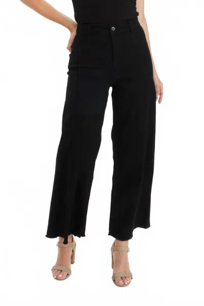 Joseph Ribkoff Women's Wide Leg Denim Pants In Black