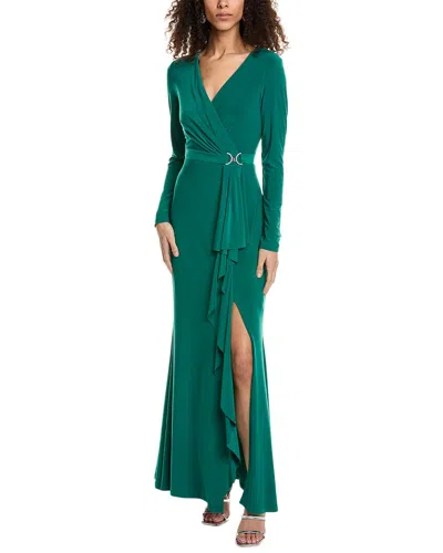 Joseph Ribkoff Womens Belted Maxi Dress, 20, Green In Blue