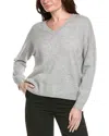 Joseph Ribkoff Wool-blend V-neck Pullover In Gray