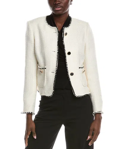 Joseph Ribkoff Wool-blended Jacket In White