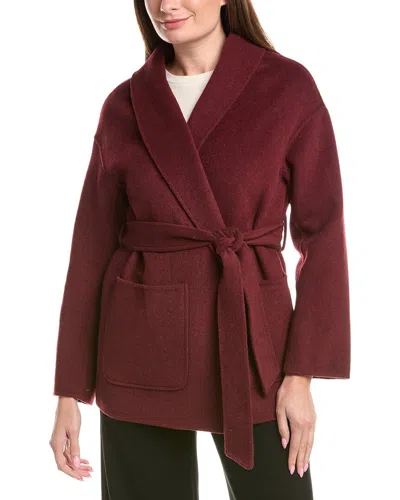 Joseph Ribkoff Wool-blend Coat In Burgundy