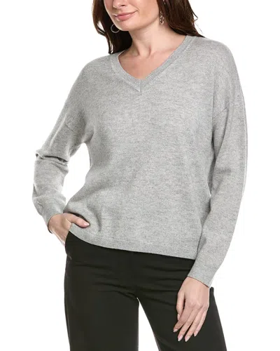 Joseph Ribkoff Wool-blend V-neck Pullover In Gray