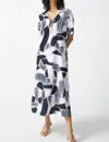 Joseph Ribkoff Graphic-print Midi Dress In White