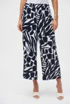 Joseph Ribkoff Woven Abstract Pull-on In Midnight/vanilla