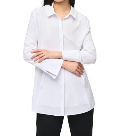 Joseph Ribkoff Woven Button-down Blouse In White