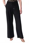 Joseph Ribkoff Woven Pull On Wide Leg Pants In Black In Black