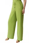 Joseph Ribkoff Woven Pull On Wide Leg Pants In Greenery In Multi