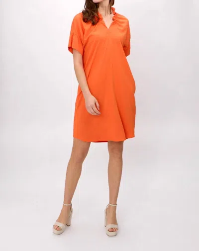 Joseph Ribkoff Woven Straight Mini Dress In Mandarin In Orange