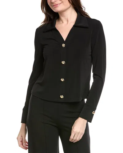 Joseph Ribkoff Gold-button Top In Black