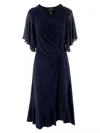 Joseph Ribkoff Wrap Dress In Navy In Blue