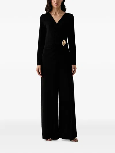 Joseph Ribkoff Wrap-front Jumpsuit In Black