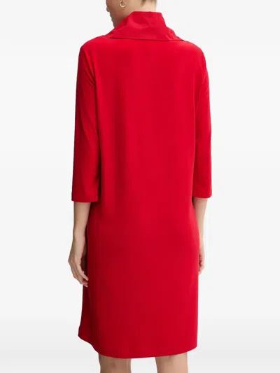 Joseph Ribkoff Zip-collar Pocket Midi Dress In Multi