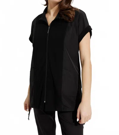 Joseph Ribkoff Zip Front Jacket In Black