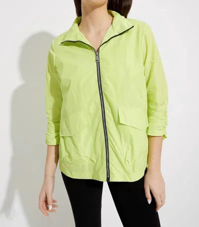 Joseph Ribkoff Zip Front Jacket In Exotic Lime In Green
